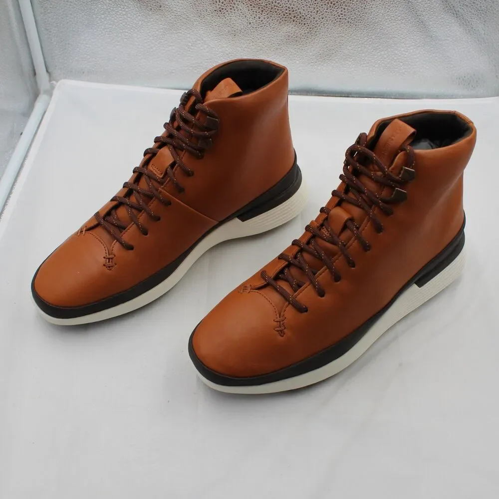 Wolf & Shepherd Crossover Hiker WTZ Mens Hiking Boots Sz 9 Honey White Leather